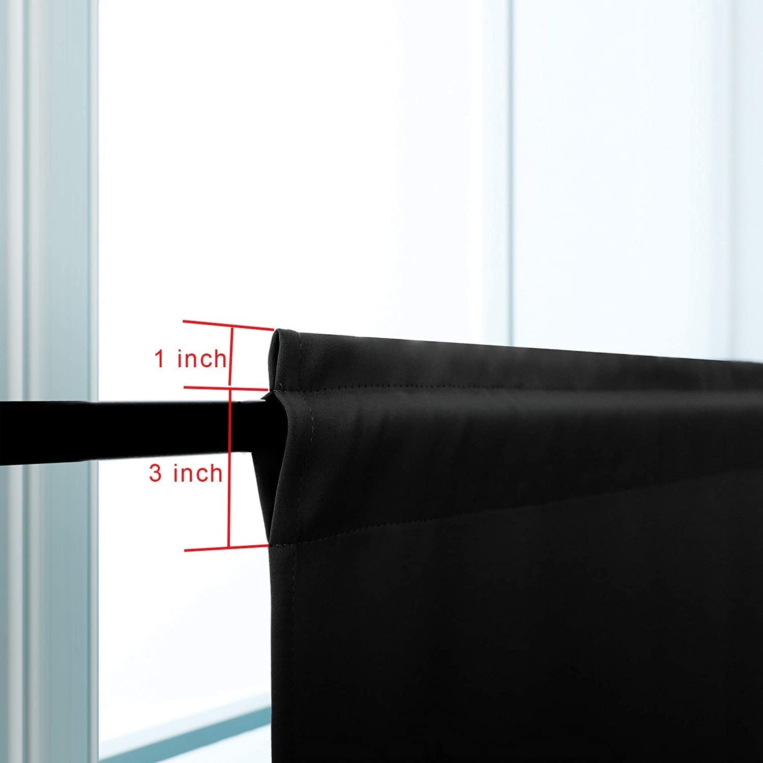 Pickluc Blackout Kitchen Curtain 20 Inches Long Rod Pocket Cafe Tier Curtains