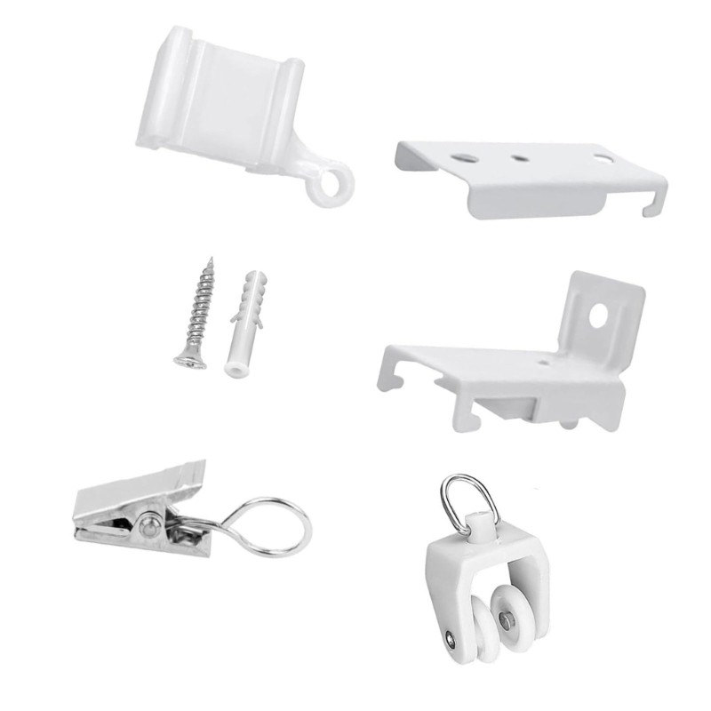 Adjustable Curtain Rail Assembly Bendable Curtain Rail Hardware Easy to Install