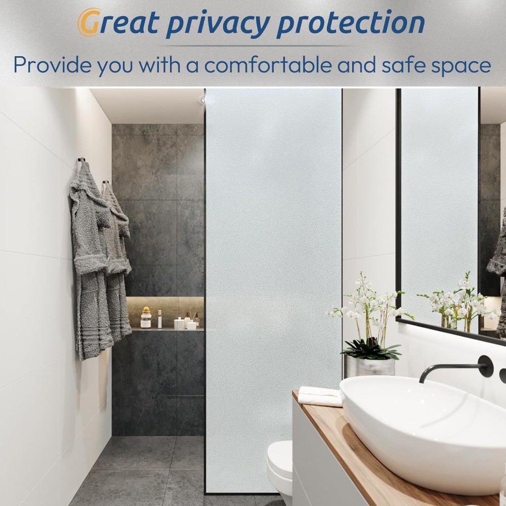 rabbitgoo Privacy Window Film Static Cling Glass Sticker 2 Roll of 35.4 x 78.7″