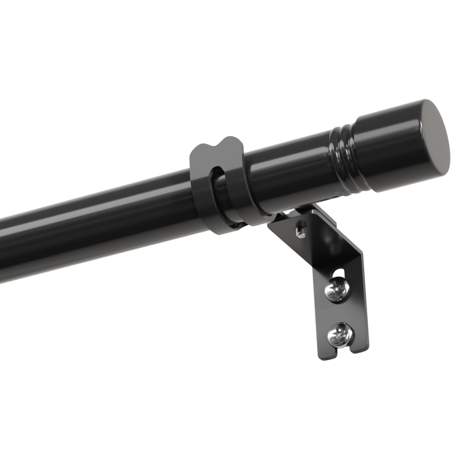 Black Curtain Rods for Windows 30-60″ – 1 inch Modern 30″-68″,