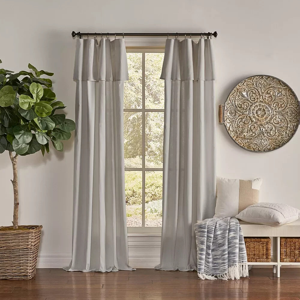 1pc Light Filtering Drop Cloth Window Curtain Panel – Mercantile 50 x 63 in
