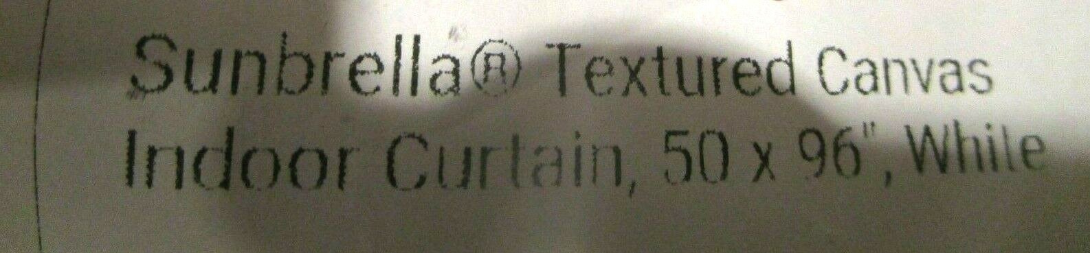 2 Pottery Barn SUNBRELLA Textured Canvas Indoor Curtains 50 96 white New wo tag