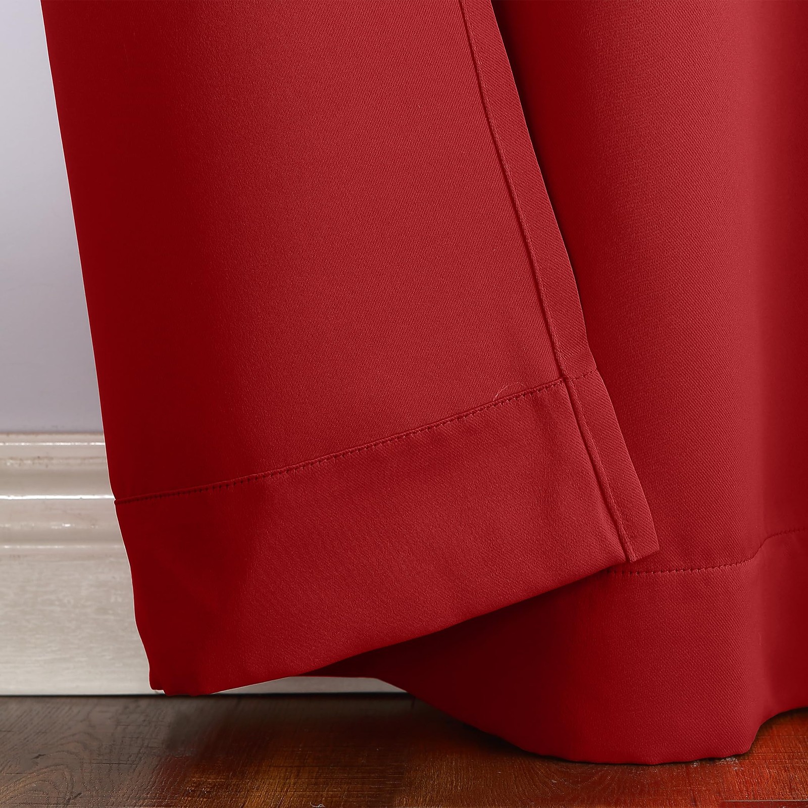 Sun Zero Easton Energy Saving Blackout Grommet Curtain Panel, 40″ x 84″, Red