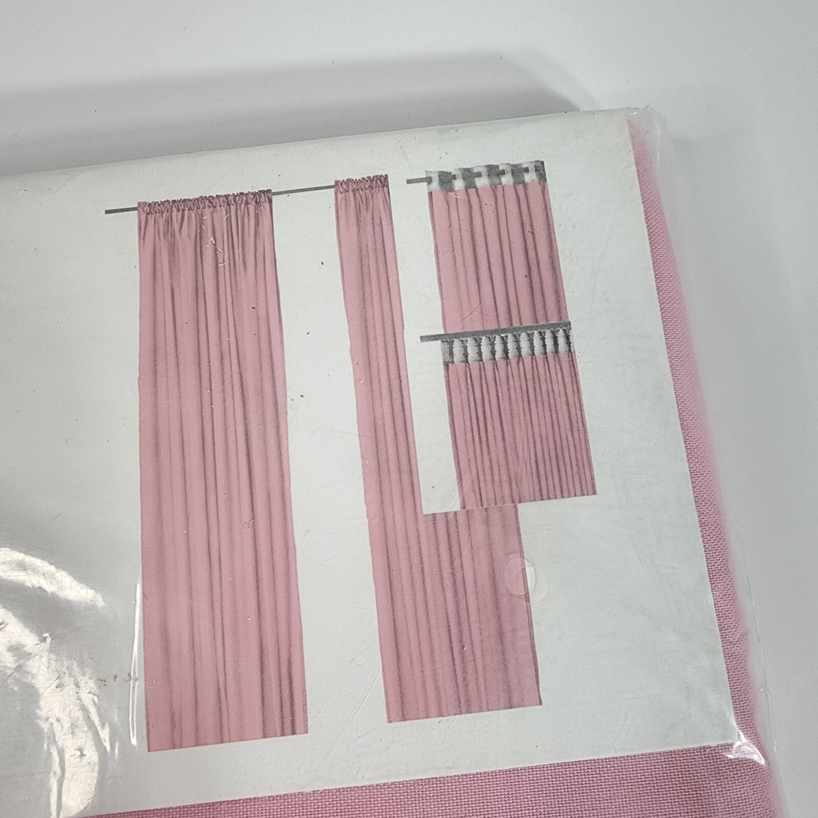 VIVAN Curtains 1 pair pink polyester cotton New 57in x 98.5in (145×250 CM) New