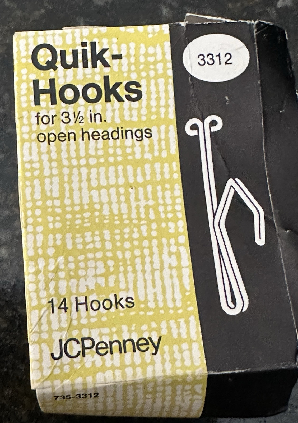 Set of 14 J C Penney Drapery Quik-Hooks Plus Lot of Misc Curtain Pins – #3312