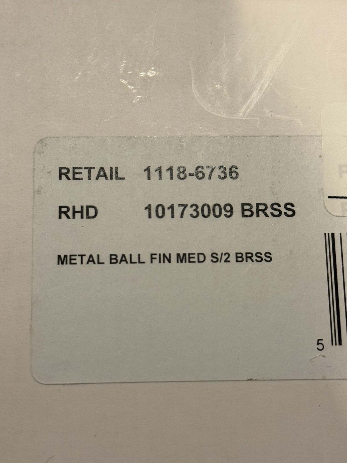 RH Restoration Hardware Easton Solid Brass Ball Finials Medium Set of 2pc