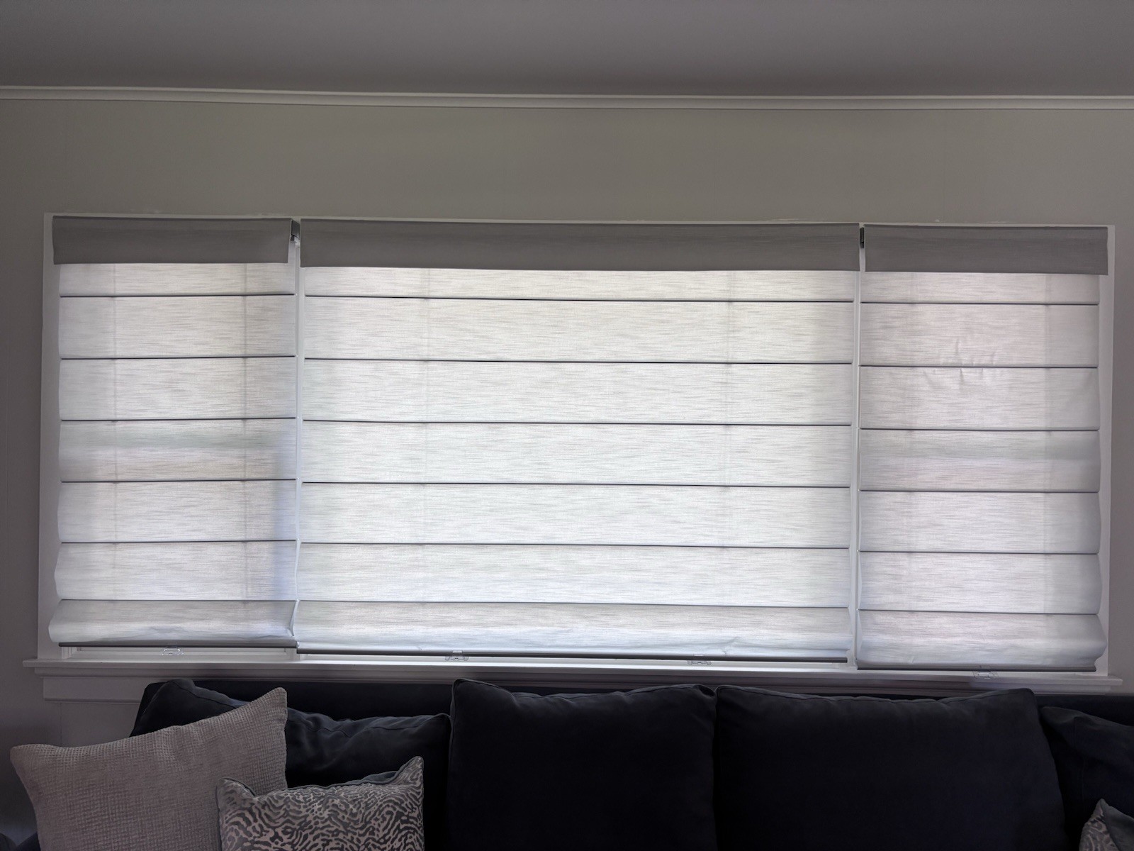 Top Down Bottom Up Cordless Blinds (3day) New Custom Linen Grey Color