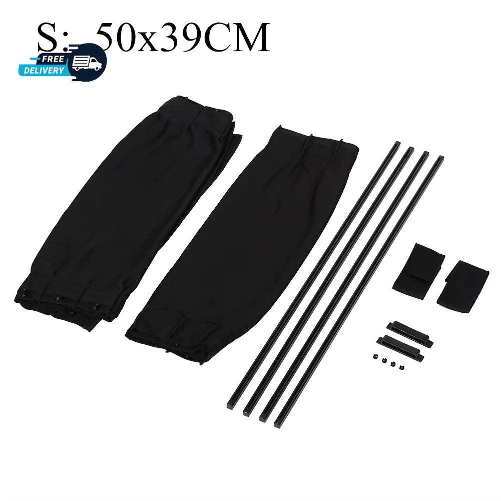 2pcs Universal Car Side Window Curtains – Foldable UV Protection Sunshade – NEW