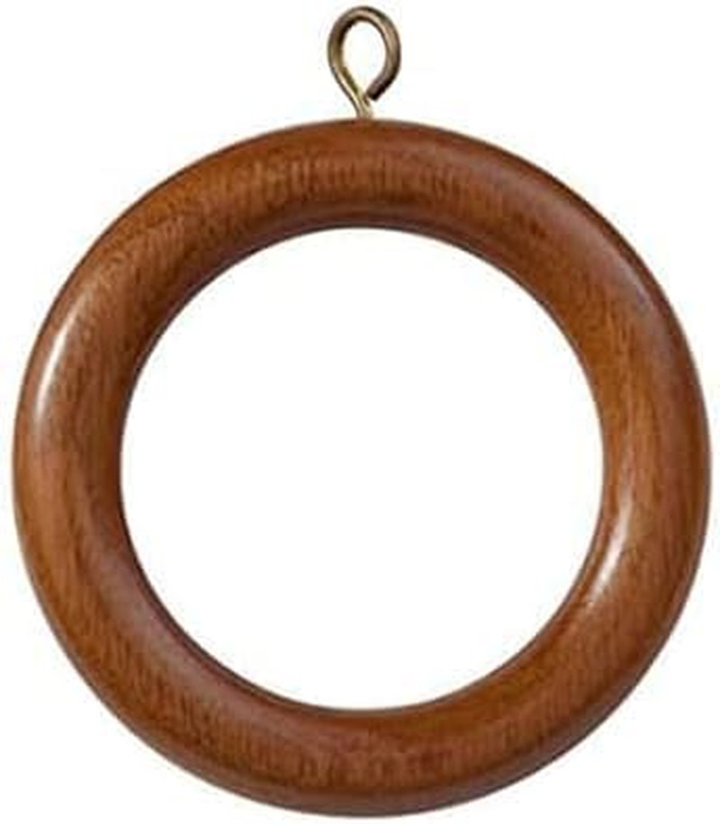 Classic Handmade Wooden Curtain Rings – 50 Pcs for Home Decor (1.75″ Dia)