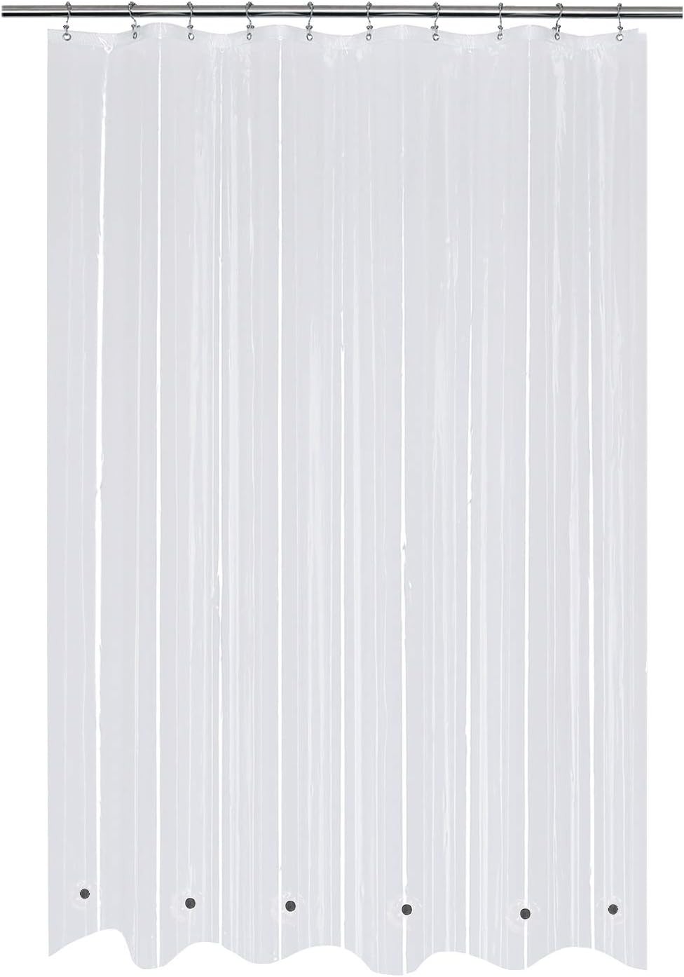 Mrs Awesome 60×72 Shower Curtain Liner with 6 60W x 72L (Pack of 1), Clear