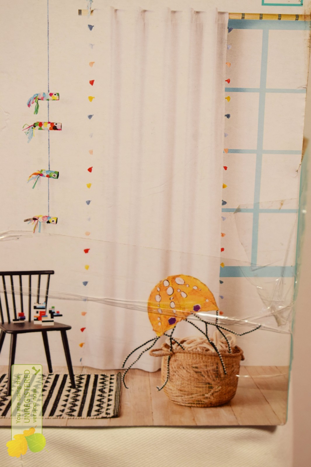 Pillowfort 42″ x 84″ Tassel Kids’ Blackout Window Curtain Panel White (Marks)#