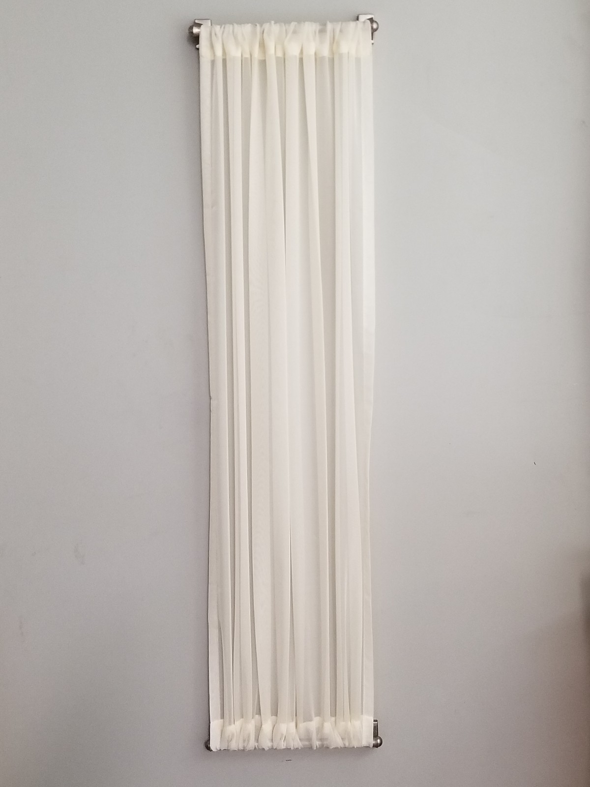 ECRU SHEER SIDELIGHT SPRING CURTAIN 36″ WIDE 82″ LENGTH 