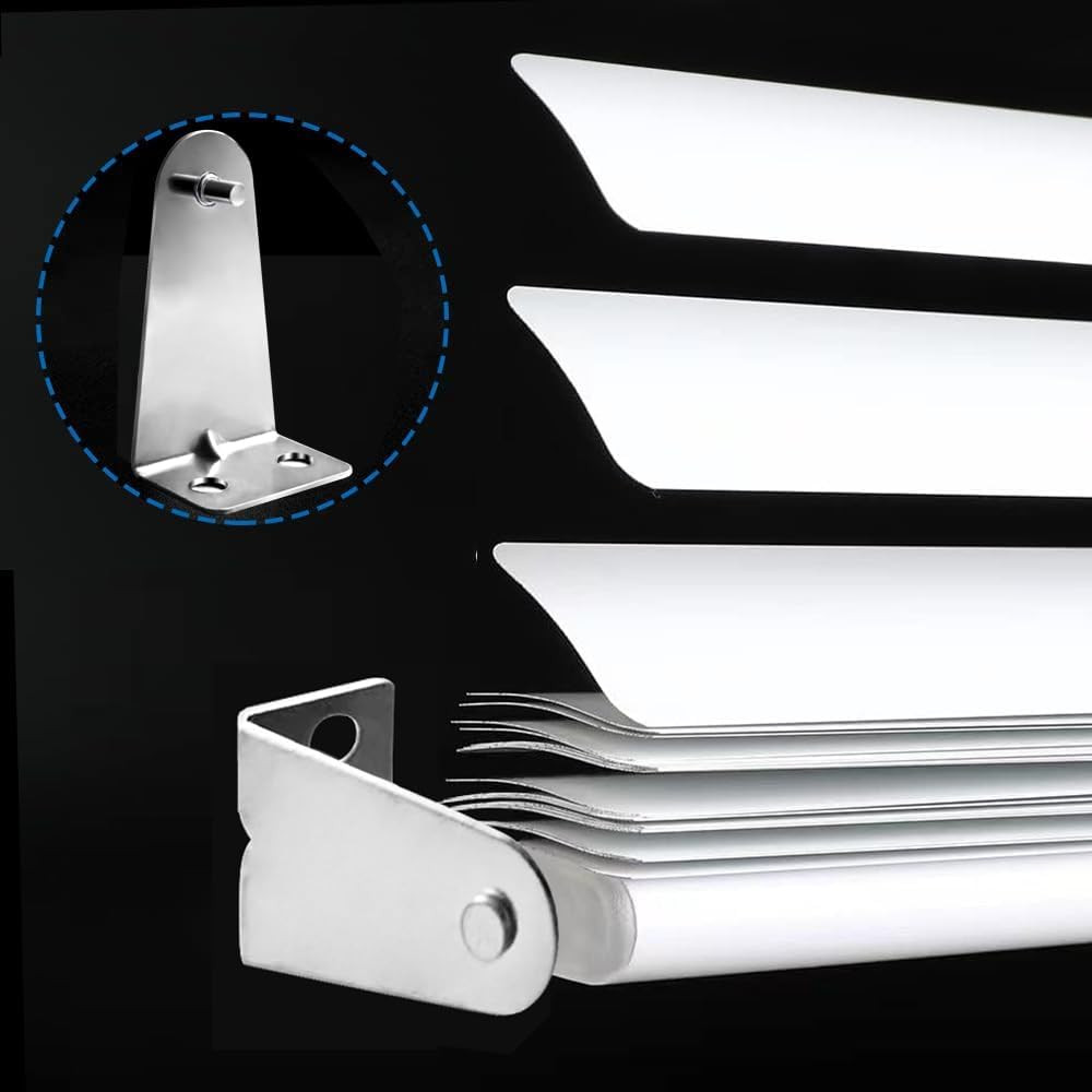 8Pcs Metal Blinds Hold down Brackets, Silver Door Blinds Bottom Bracket, Blind B