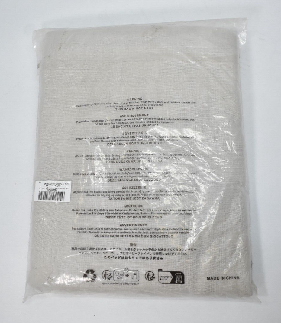 Nicetown Semi Sheer Light Filtering Linen Curtain 2 Piece Set 52″ x 95″ Natural