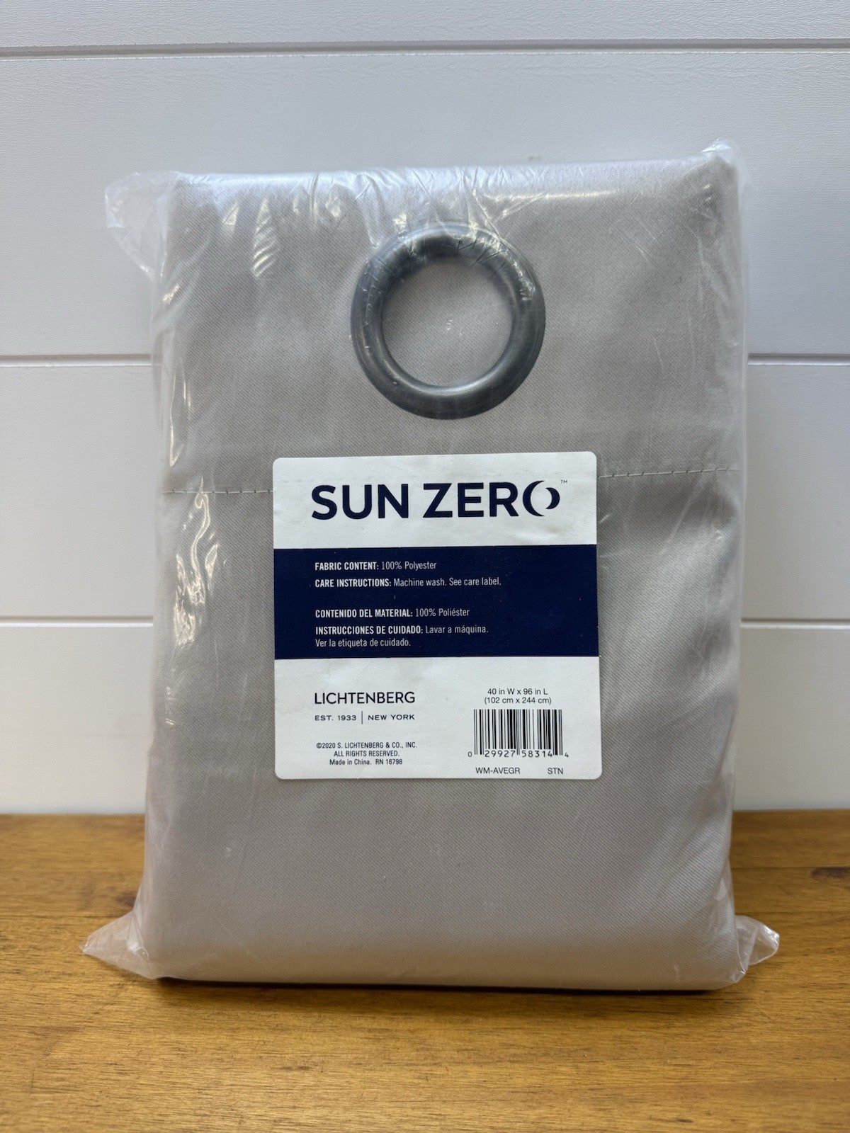 Sun Zero Lichtenberg Grommet Top Curtain Panel 40” W x 96” L