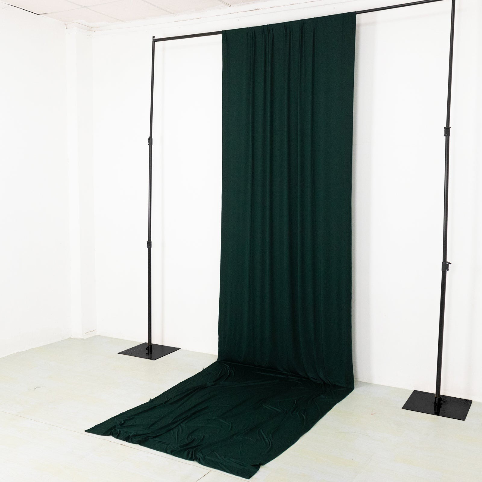 16 ft HUNTER GREEN 4-Way Stretch Spandex Divider Backdrop Curtain Party Wedding