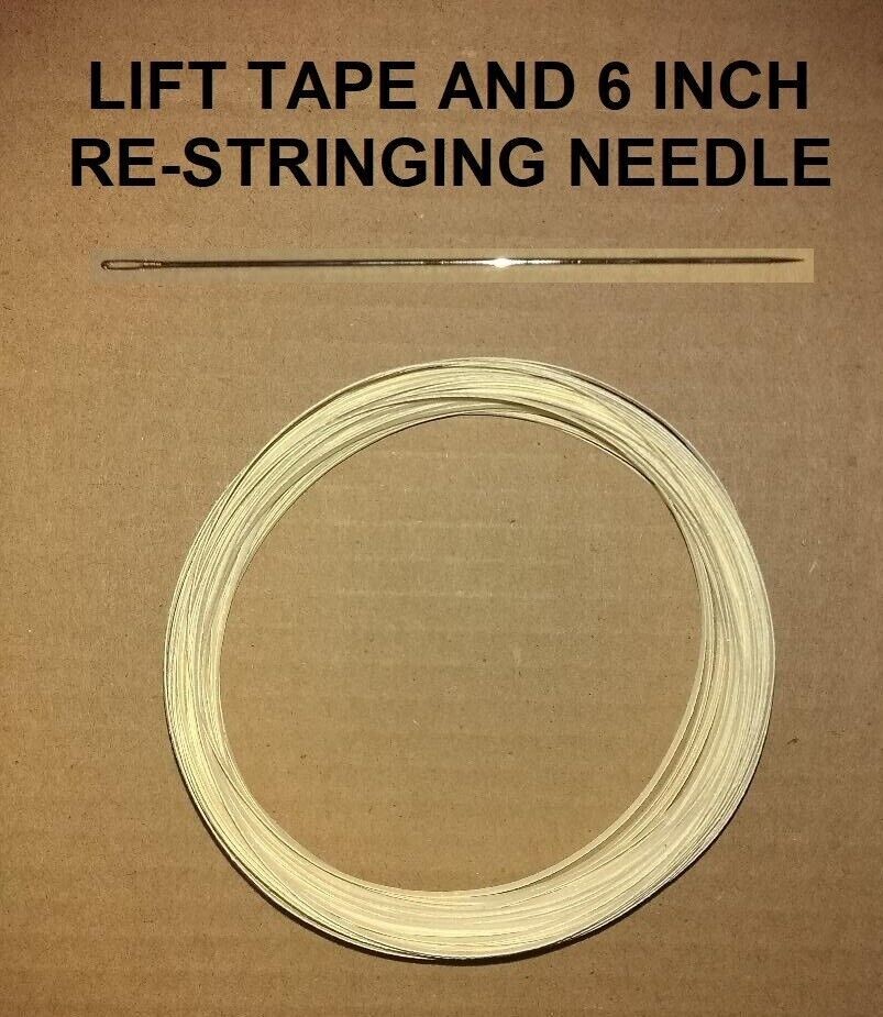 NEW for HUNTER DOUGLAS 55 Ft FLAT LIFT TAPE RE- STRING & NEEDLE HONEYCOMB BLINDS