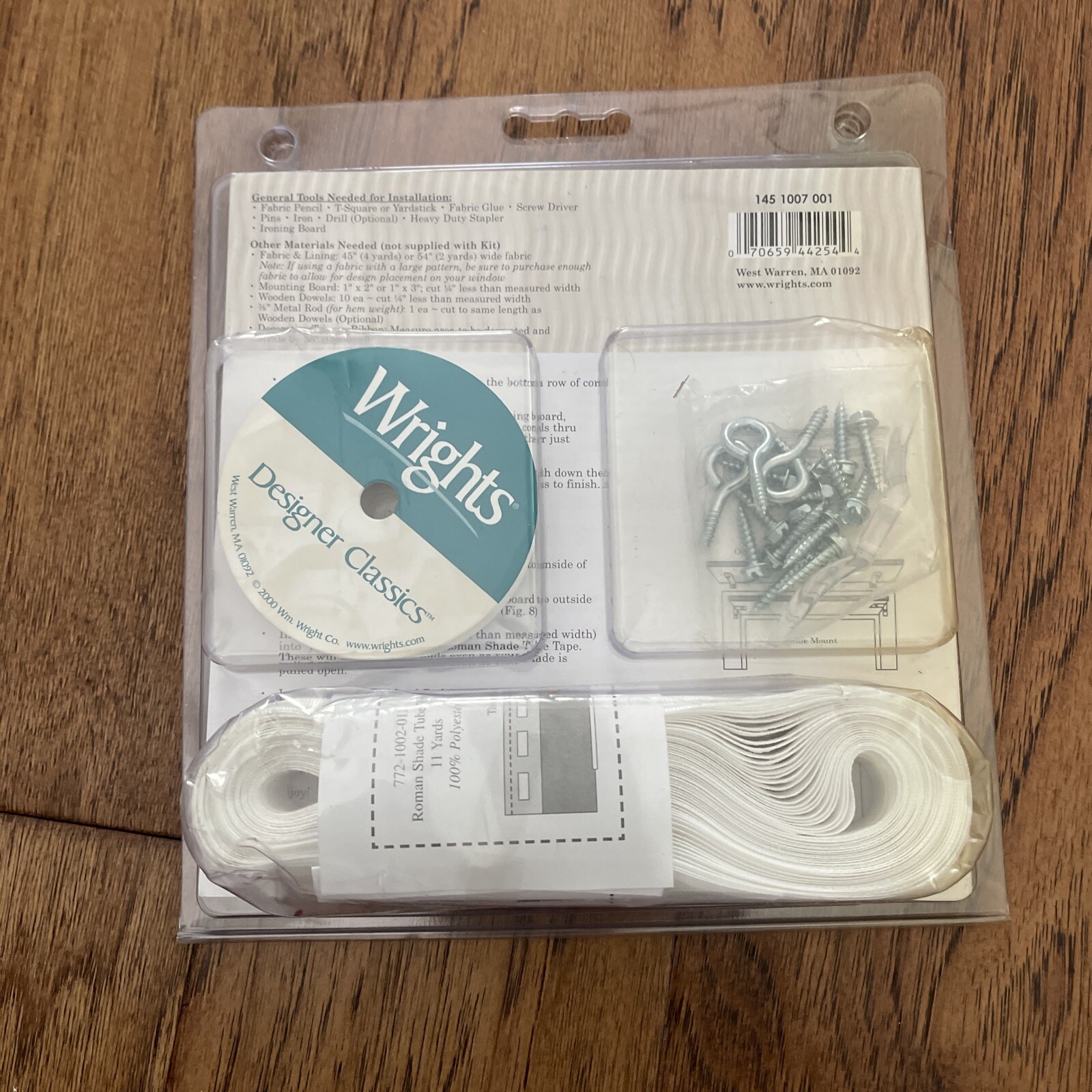 WRIGHTS Roman Shade Kit 36″ W X 54″ L “My Home”Improvement Window Treatment NIP