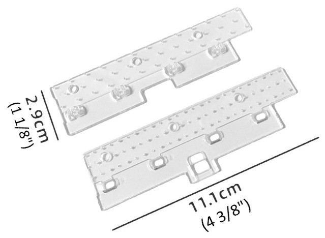Plastic Clear 10 pcs Vertical Blind Top Hangers/Clips-for 89mm (3.5 inch)