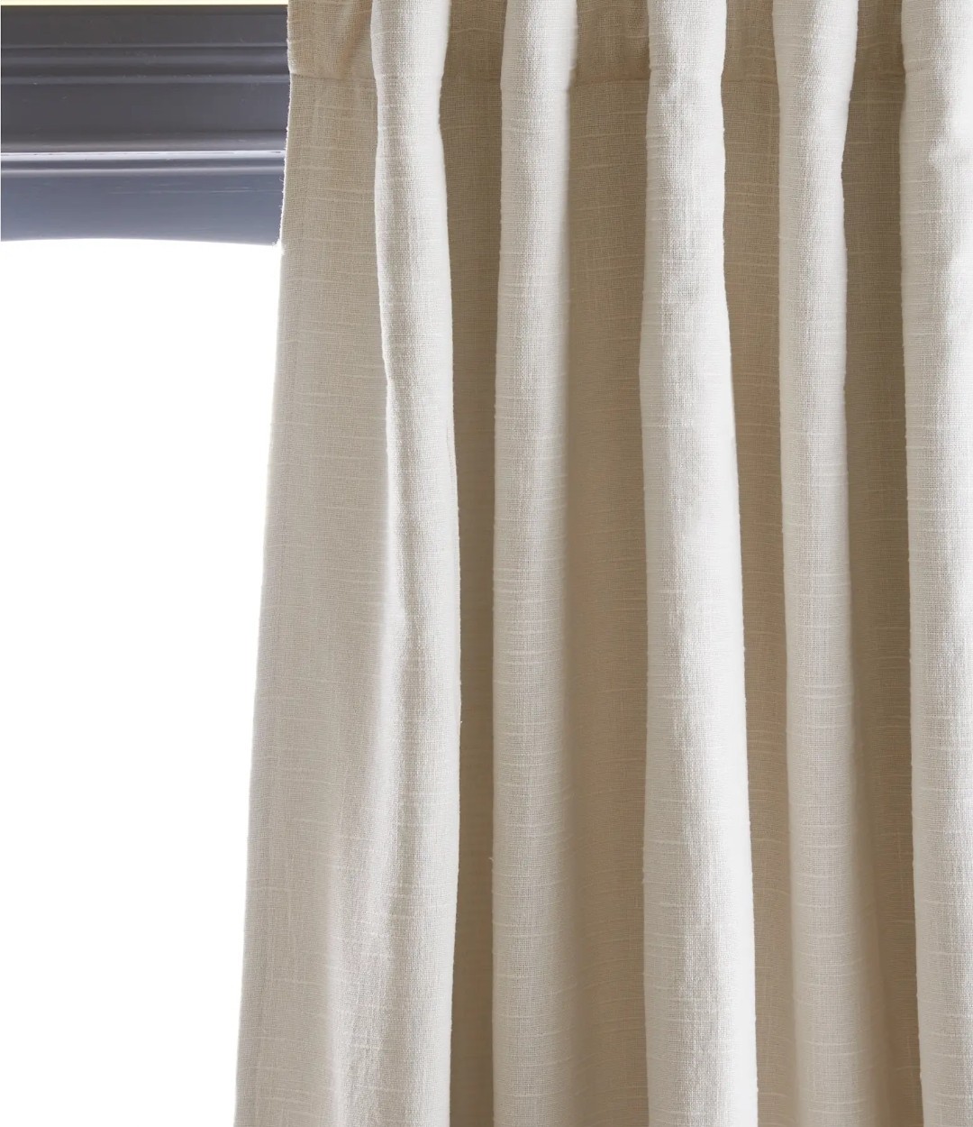 NWOT Quince Cotton Slub 48” X 84” Room Darkening Curtains Set 2 Natural Sand