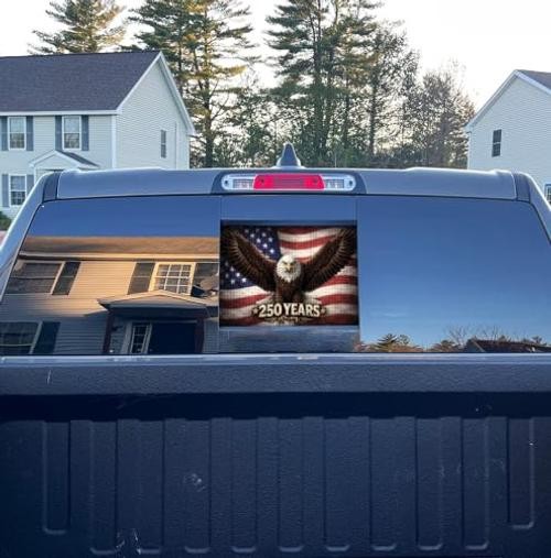 250 Years Rear Middle Sliding Window for Dodge Ram 2009-2026 Black Solider