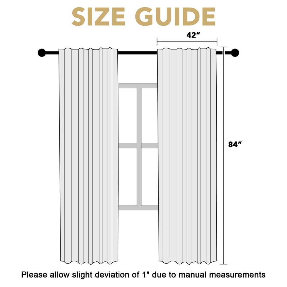 Blackout Thermal Insulated Back Tab/Rod Pocket Solid Color Curtains Pale