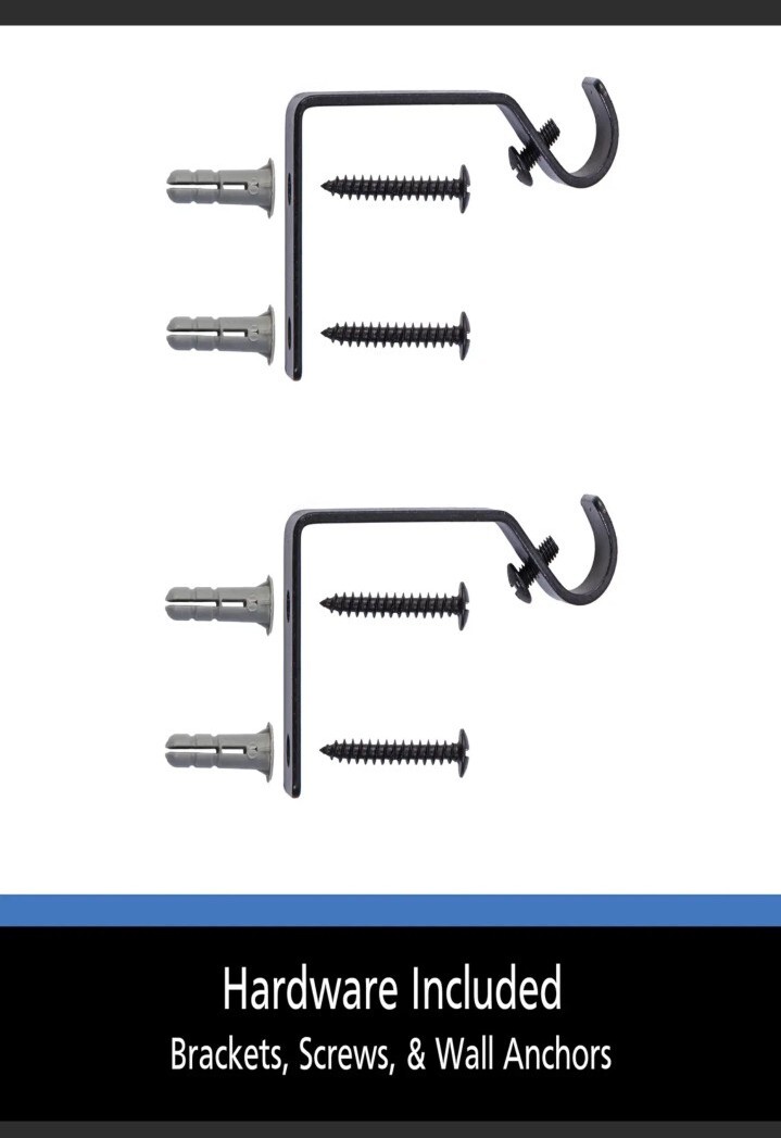Mainstays 28-48 In. Twain Adjustable Petite Cafe Curtain Rod, 1/2 In. Diameter