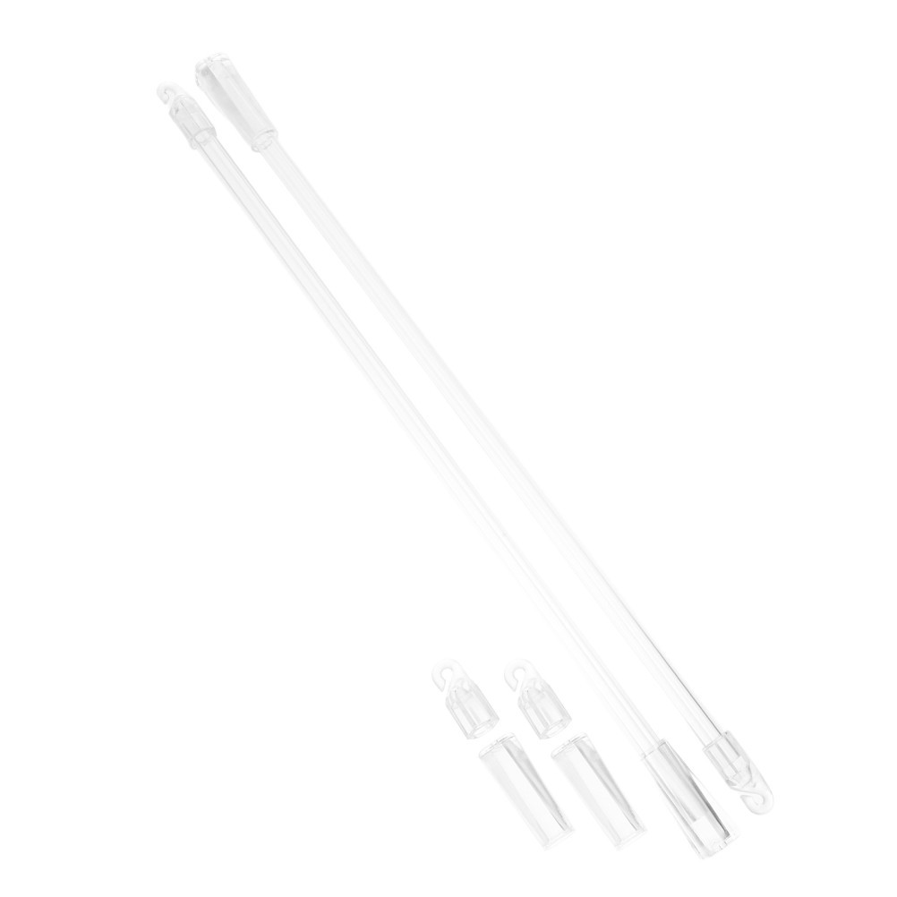 2Pcs Replacement Clear Blind Rod for Drapery Wand Easy Light Adjustment