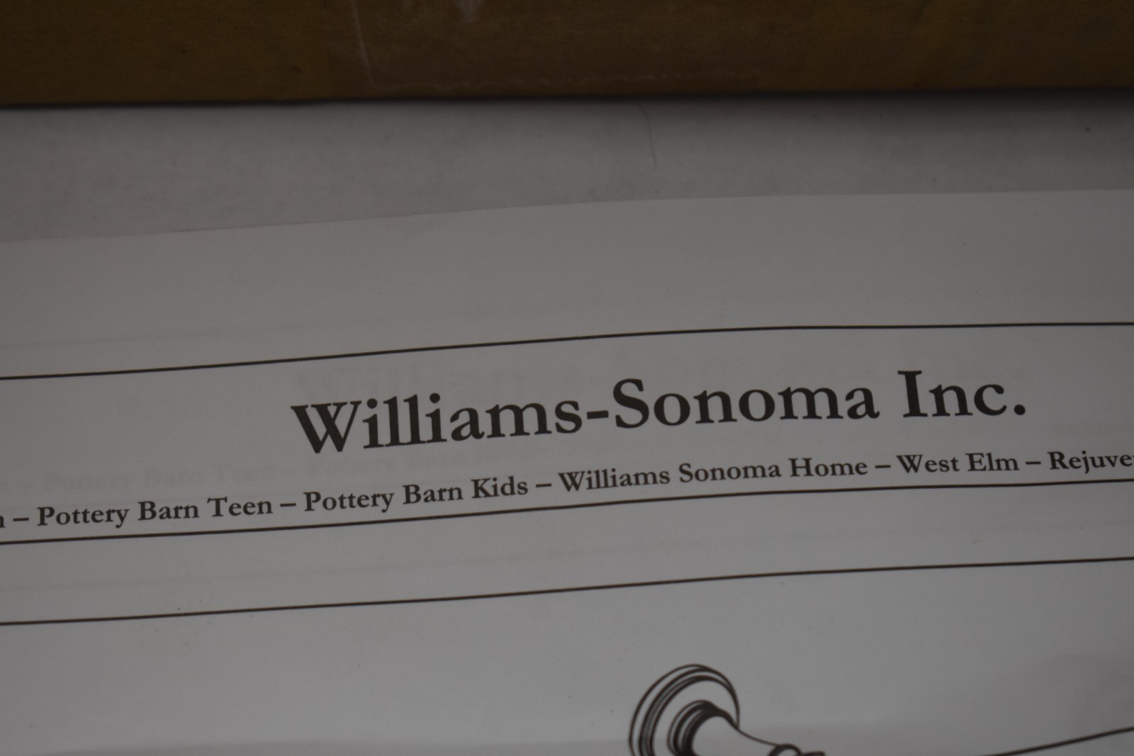 Williams Sonoma Curtain Bracket Assembly Hardware Kit Simple Barral Circle Brass