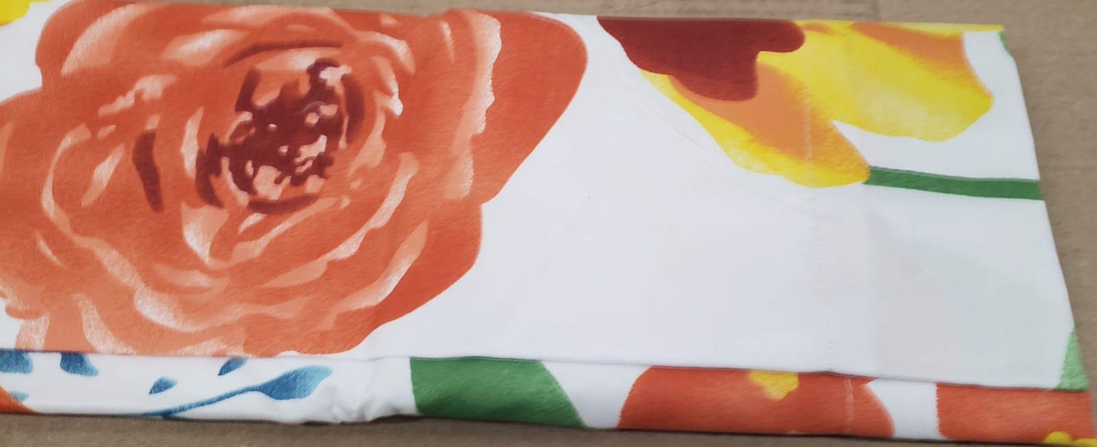 1 Fabric Printed Valance (16″x54″)(no tiers) FLOWERS & LEAVES,GARDEN DELIGHT, LK