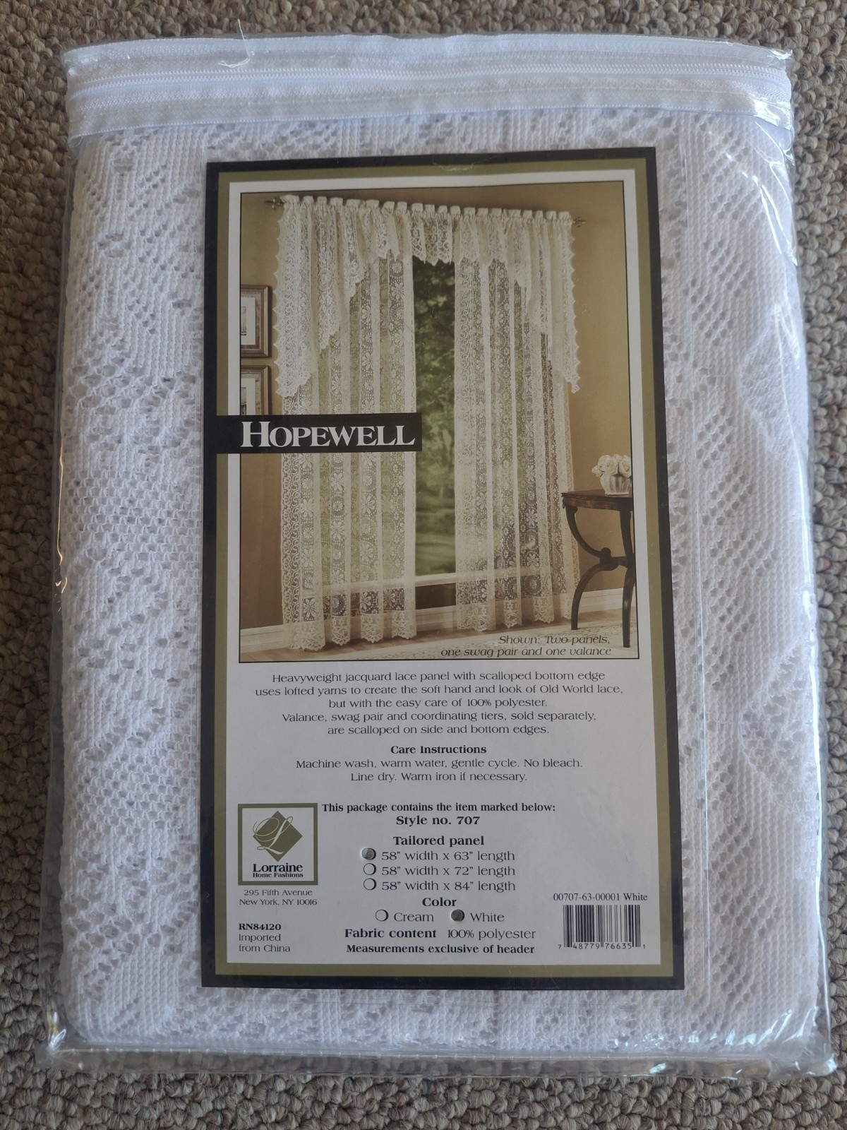 Lorraine Brand Lace Curtains “HOPEWELL” Pattern