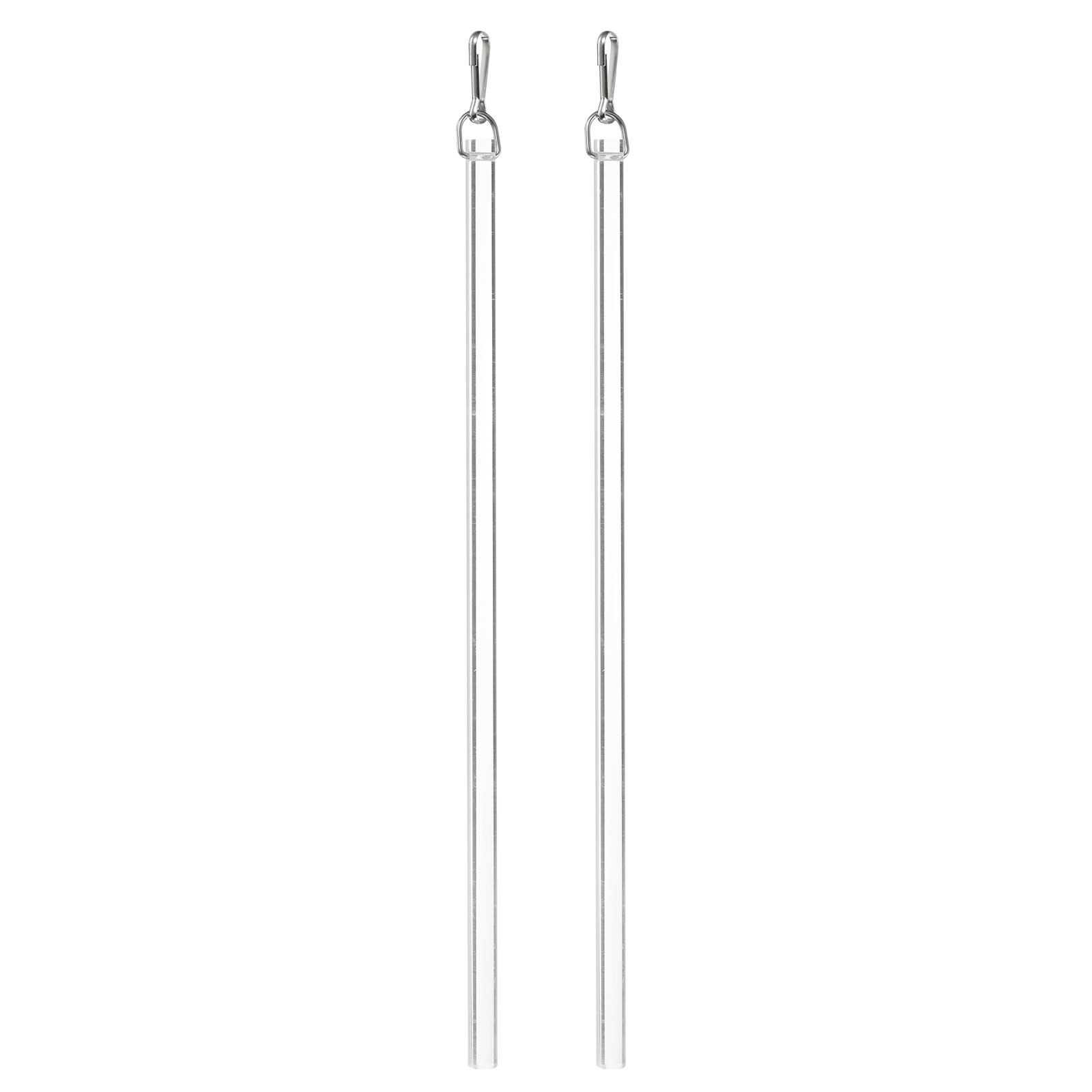2Pcs 17″Clear Curtain Pull Rod Acrylic Blind Wand Replacement Part