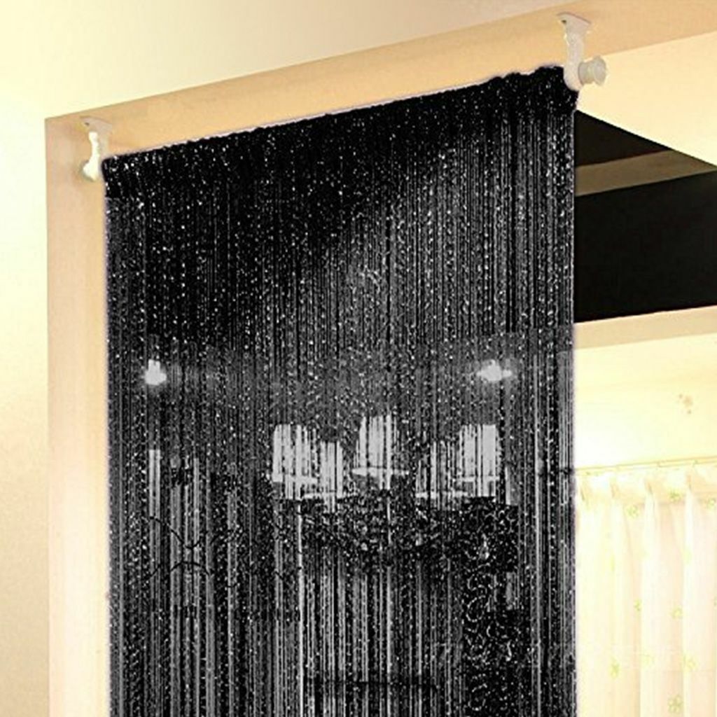 2PCS Glitter Blings String Door Curtain Room Dividers Fringe Window Panel USA