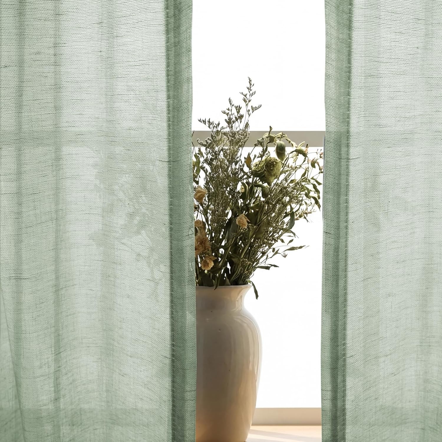 Sidelight Curtains for Front Door, Privacy Semi Sheer Curtains for French Doors
