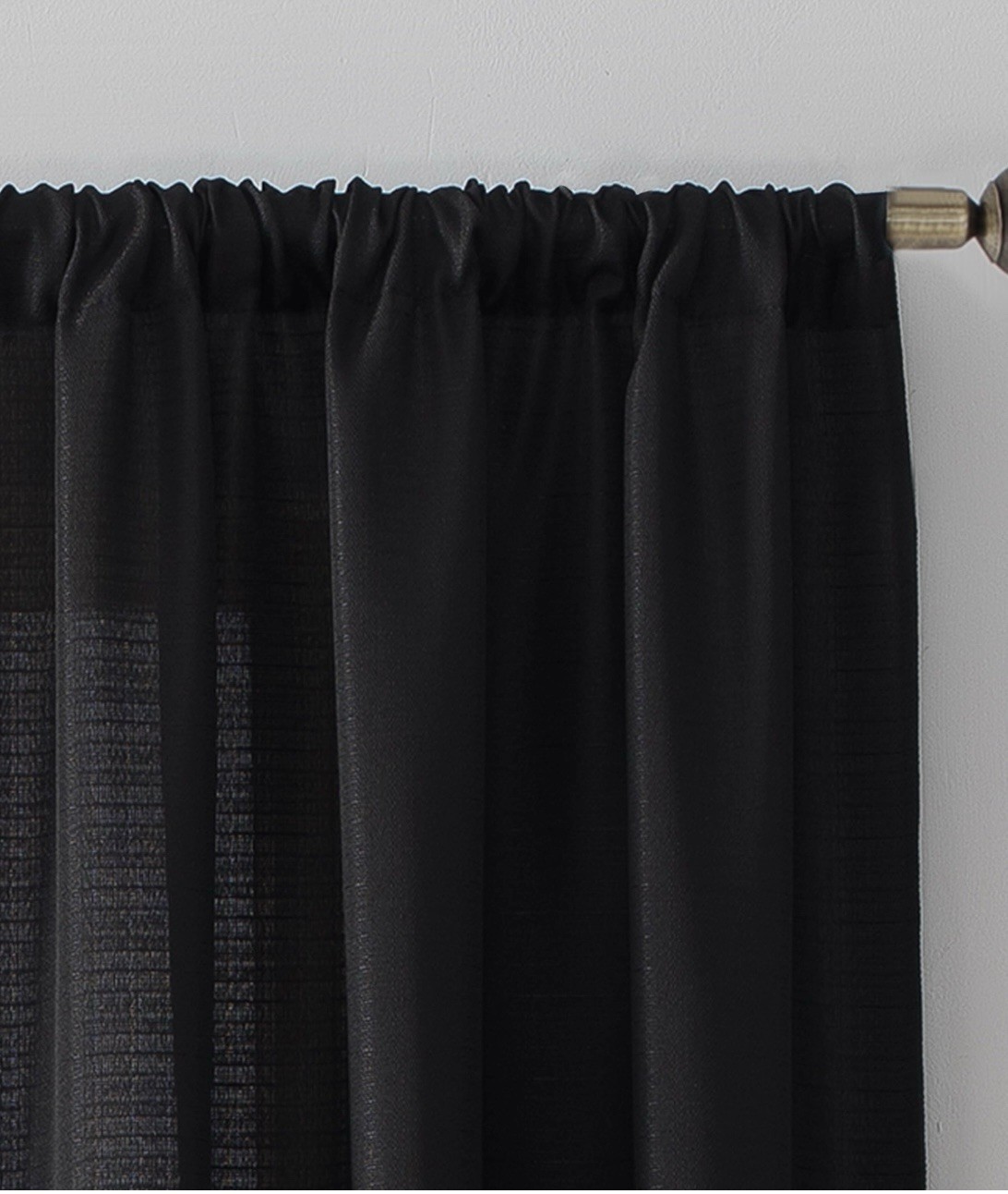 2 – 63 Inch Black Rod Pocket Panel Textured Panel 38″ W X 63″ L Single Panel New