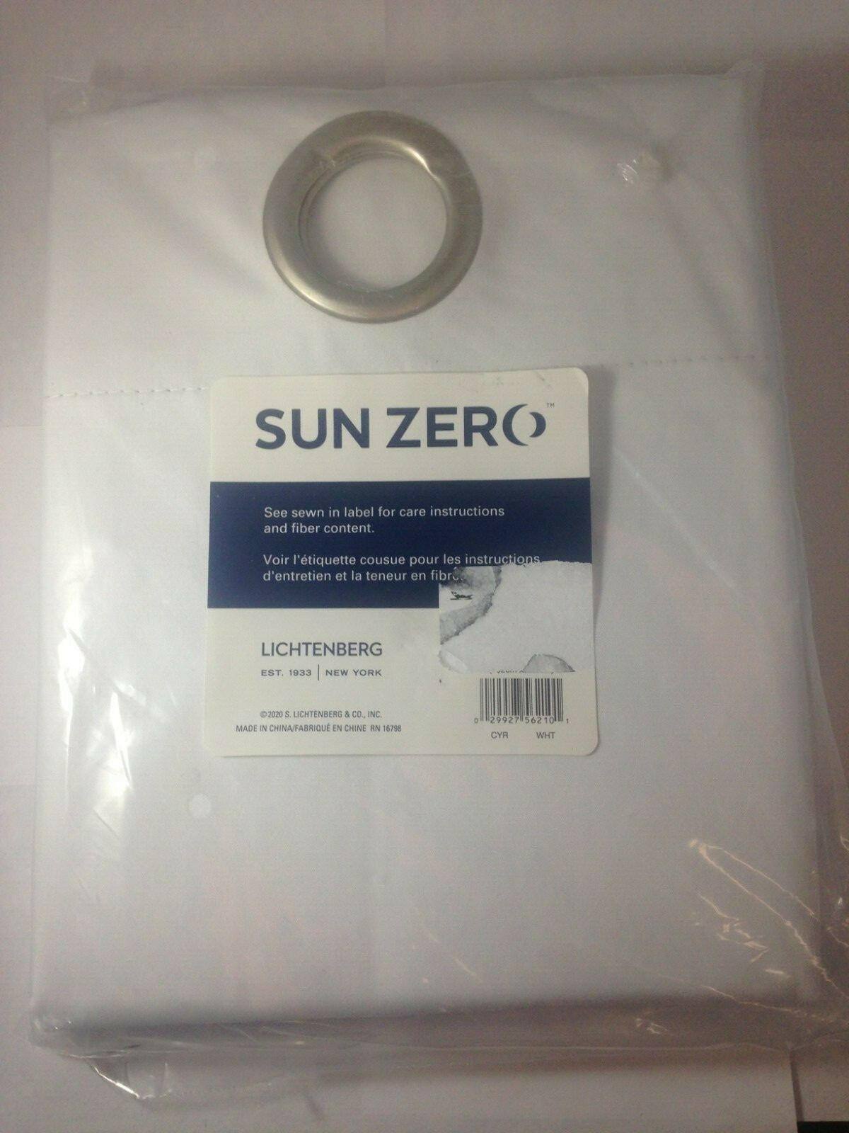 Sun Zero Cyrus Thermal Blackout Grommet Curtain Panel White 40 in x 84 in NEW