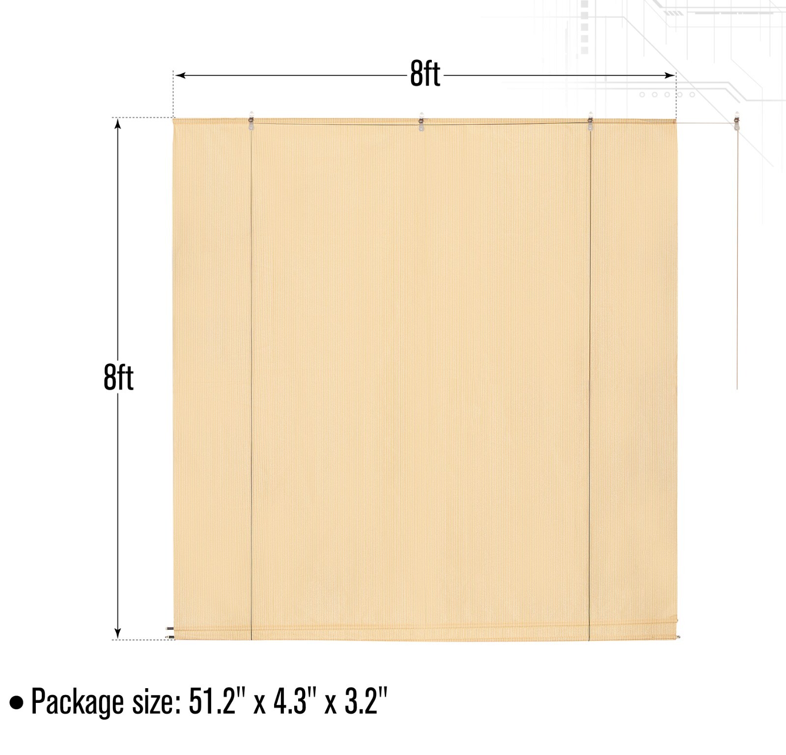 Roll Up Shade Roller Shade Blind for Outdoor Patio Porch Pergola Deck Office