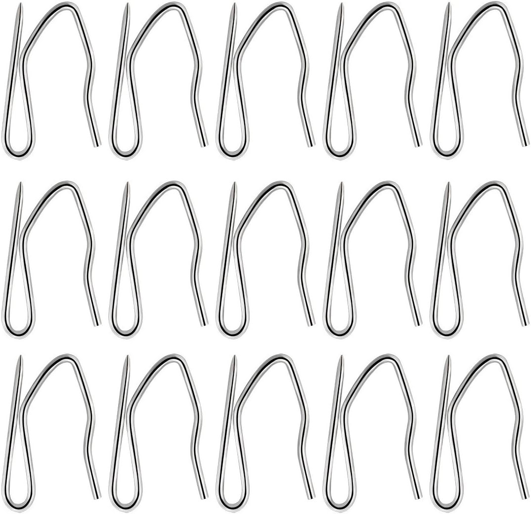 58 Pcs Rustproof Stainless Steel Curtain Hooks – 1.2” Easy Install Design
