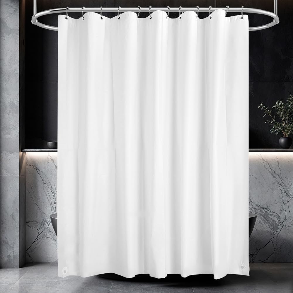 Hereisa White Shower Curtain Liner, 72″ x 72″W x 72″L (Pack of 1),
