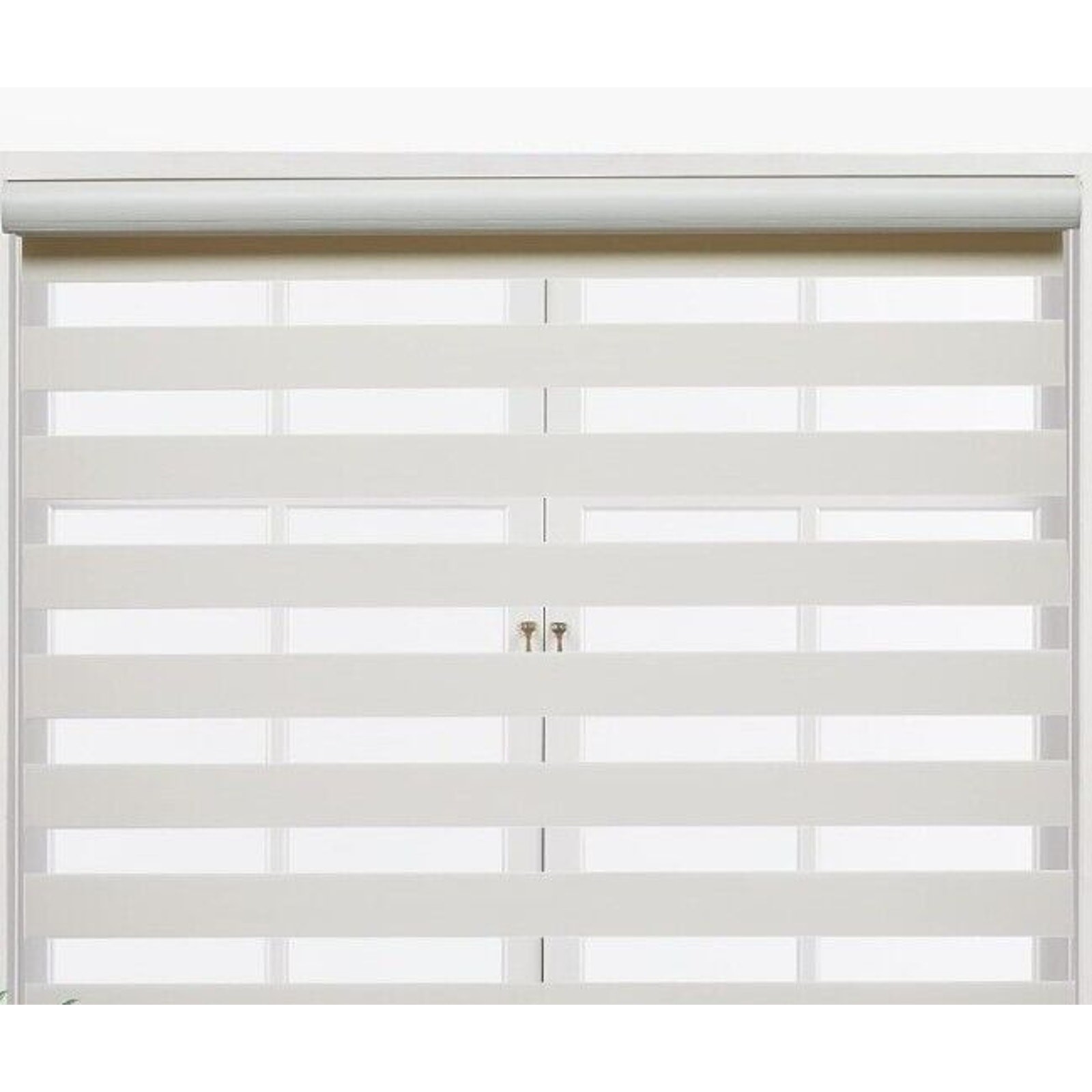 Tonature Zebra Blind 34×72 Cream Dual Fabric Room Darkening Home Decor Bedroom