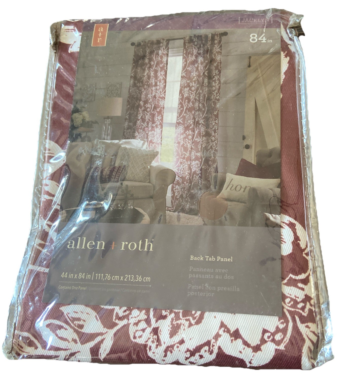 allen + roth Jacklyn 84-in Wine Polyester Light Filtering Curtain Panels {47}