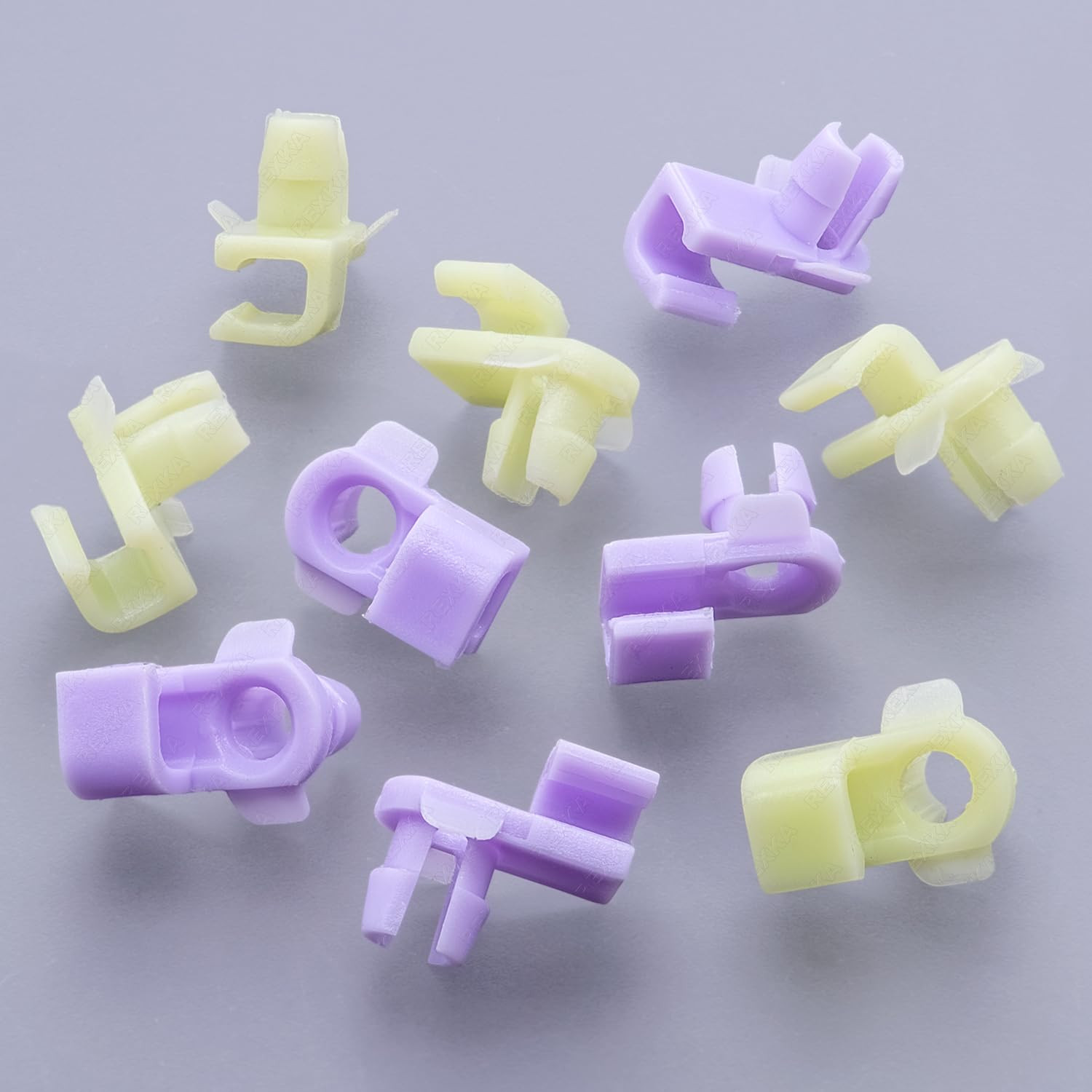 5 Sets Door Handle Lock End Rod Clips Left Yellow & Right Purple 4Mm Rod / 6M…