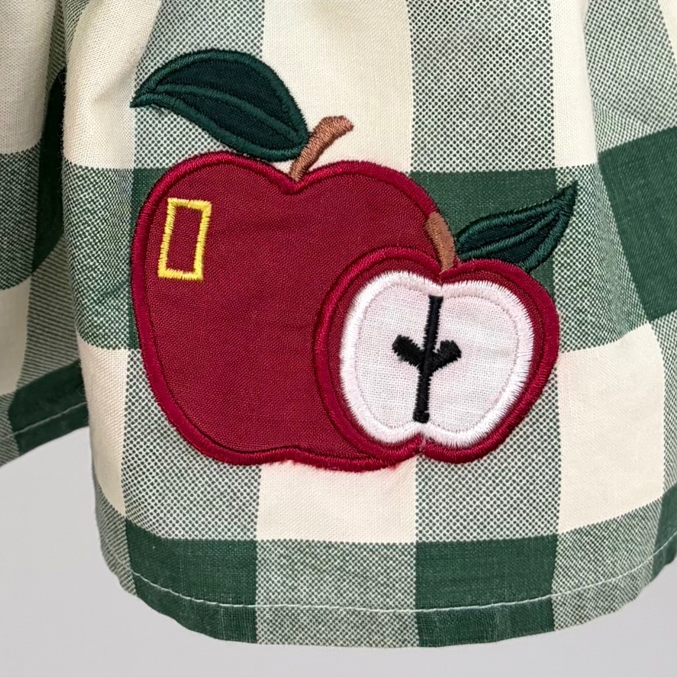 Gingham Apple Valence Green White Buffalo Plaid Country Kitchen 57×11 Gingham