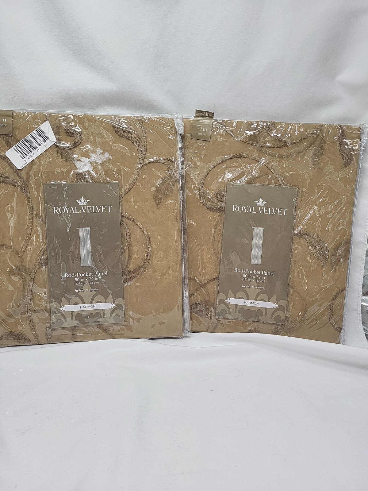 Royal Velvet 3″ Rod Pocket Panels – 50″×72″ – Harmon – Dawn – Set Of 2