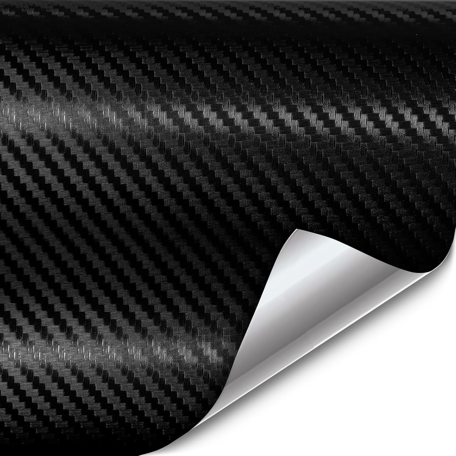XPO Black Carbon Fiber 5ft x 1ft 8yr Car Wrap Vinyl Roll with Air Release