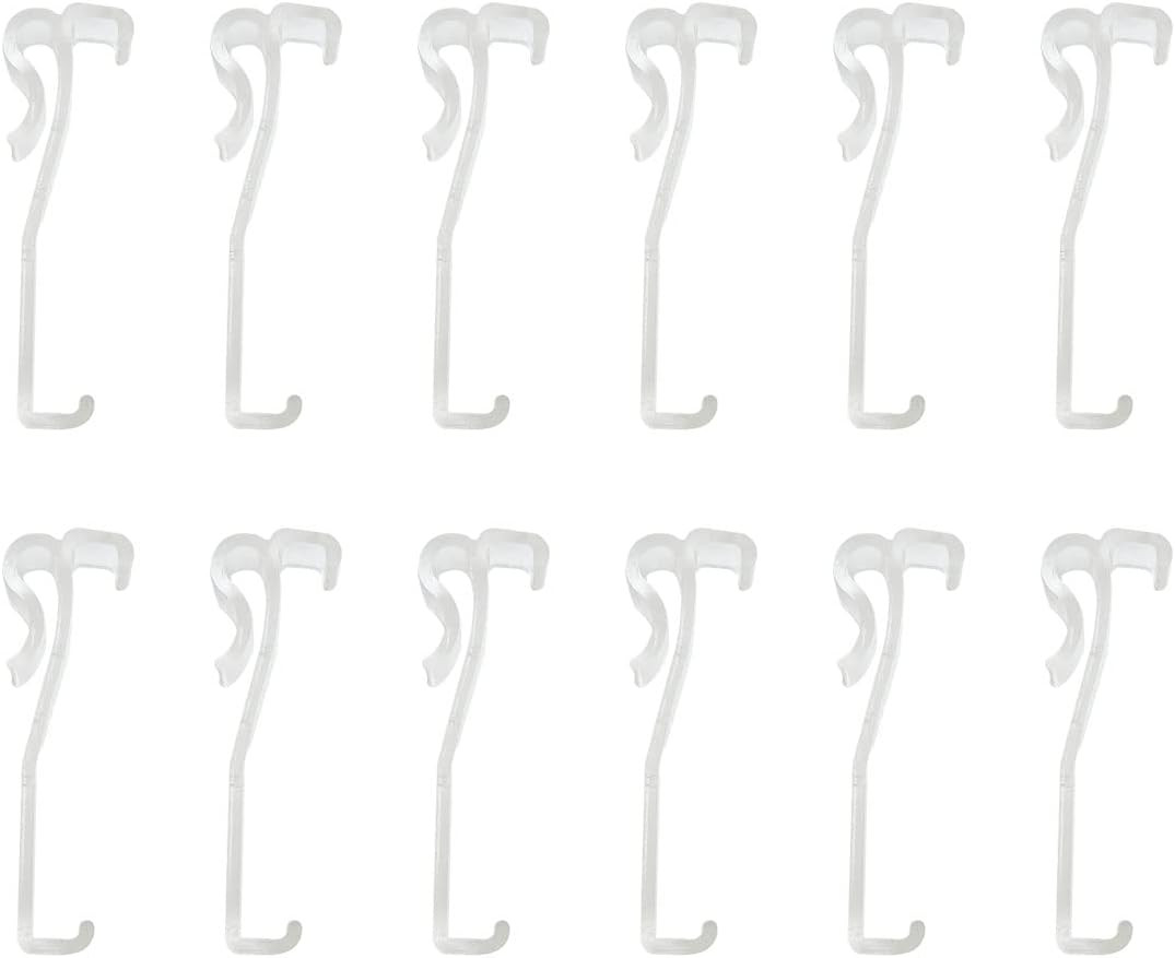 12 Pcs 2.5 Clear Hidden Valance Clips for Window Blinds Easy Installation