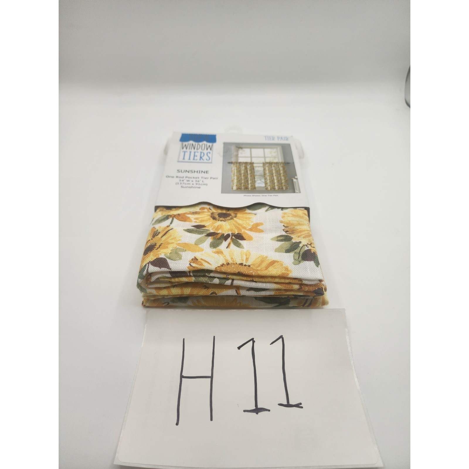 Lichtenberg Sunflower Rod Pocket Kitchen Window Tier Pair 54 x 36 Sunshine