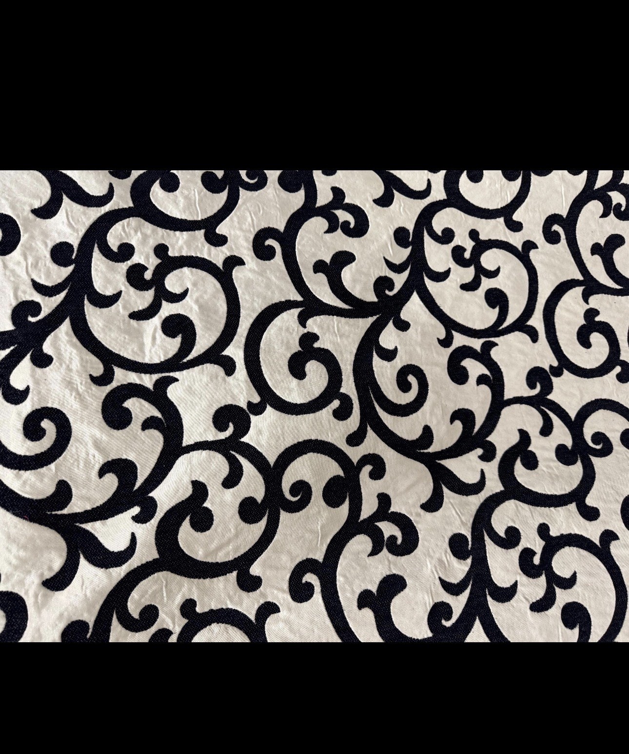 DRAPERY PANEL 80×127” EA – 4 PANELS EACH BLACK CREAM DAMASK FOR HUGE WINDOW GOTH