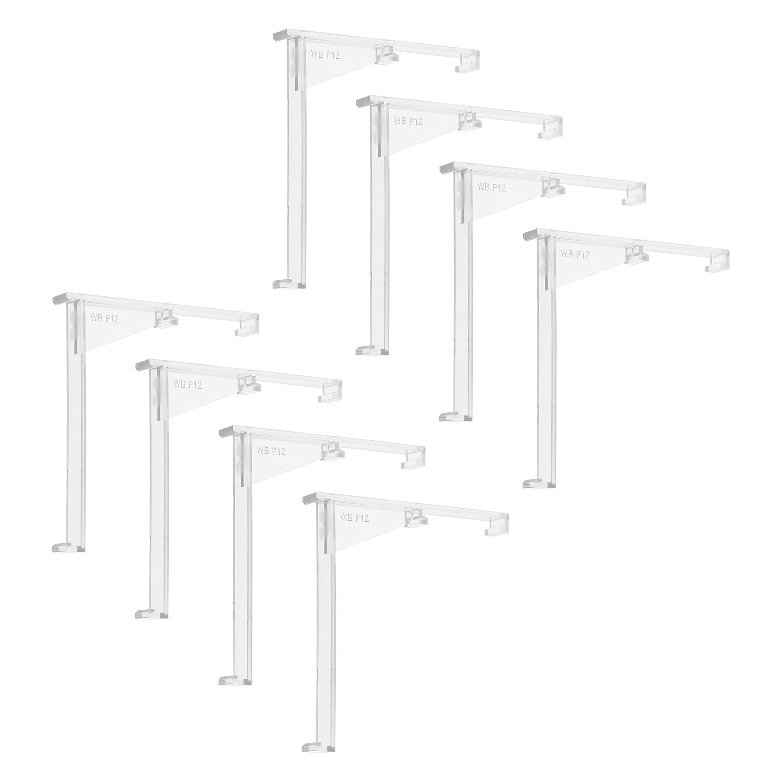 8pcs 3.5″ Vertical Clear Valance Clips Hidden Retainer Installation Bracket