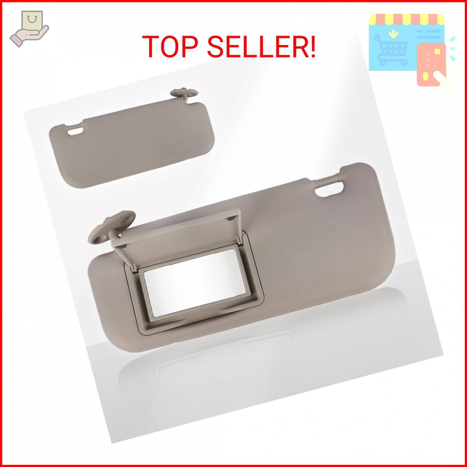 Magimaker Driver Side Sun Visor Fit for Toyota Corolla 2014 2015 2016 2017 Repla